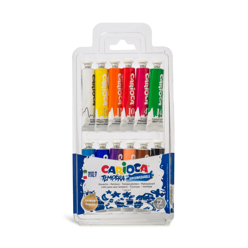 Τέμπερες Cariora Superwashable 12 χρωμάτων 12ml Τέμπερες Cariora Superwashable 12 χρωμάτων 12ml